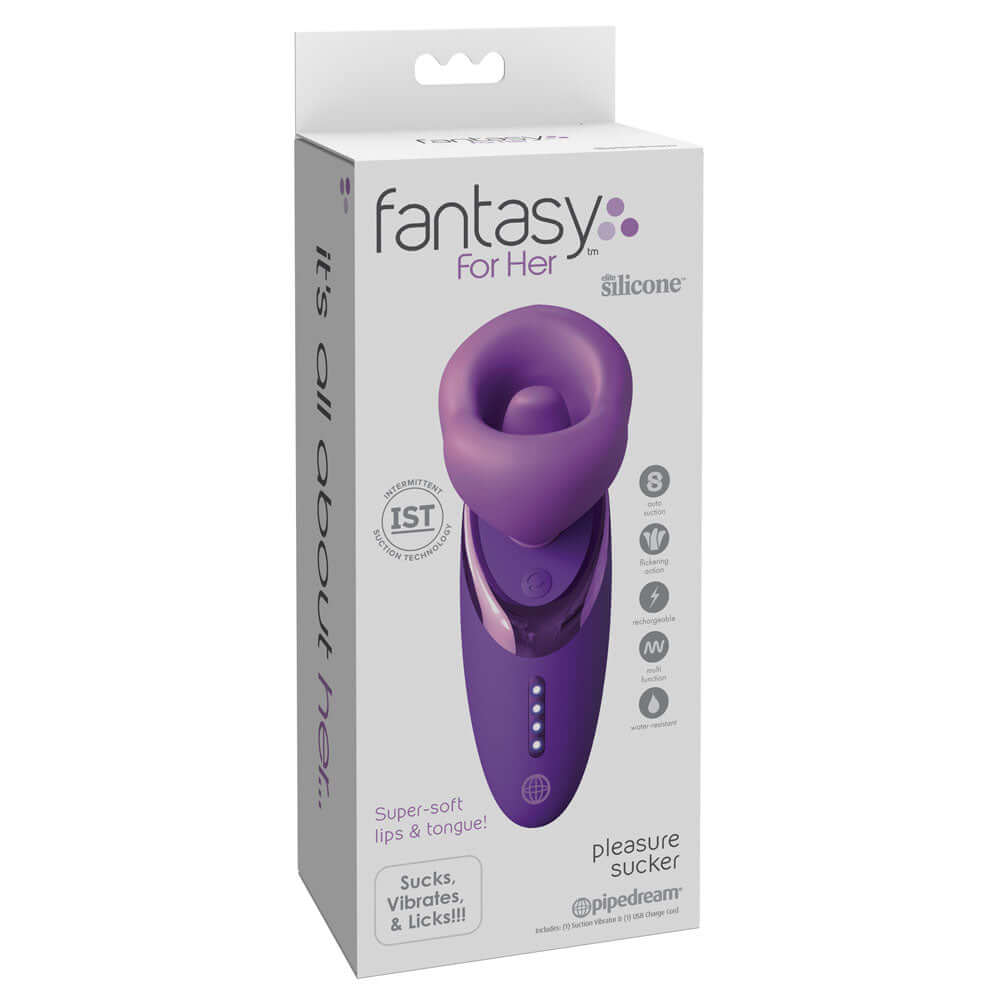 Fantasy For Her Pleasure Sucker - Purple USB Rechargeable Sucking